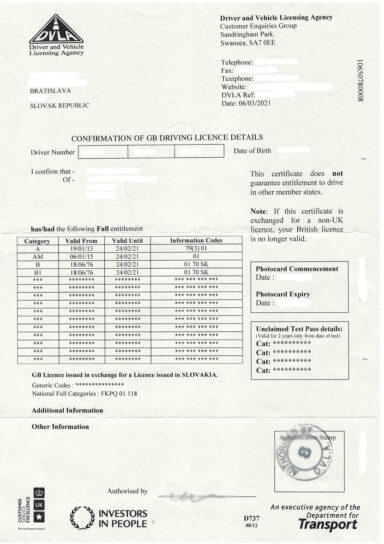 Dvla-confirmation-of-gb-driving-license-details